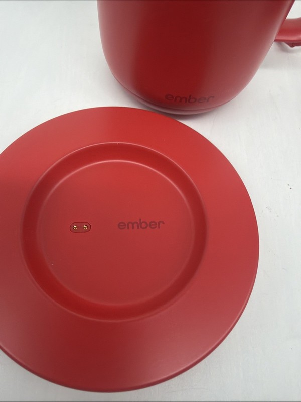 Ember Smart Temperature Control Mug 10oz (295ml) Red with Charging Coaster gallery
