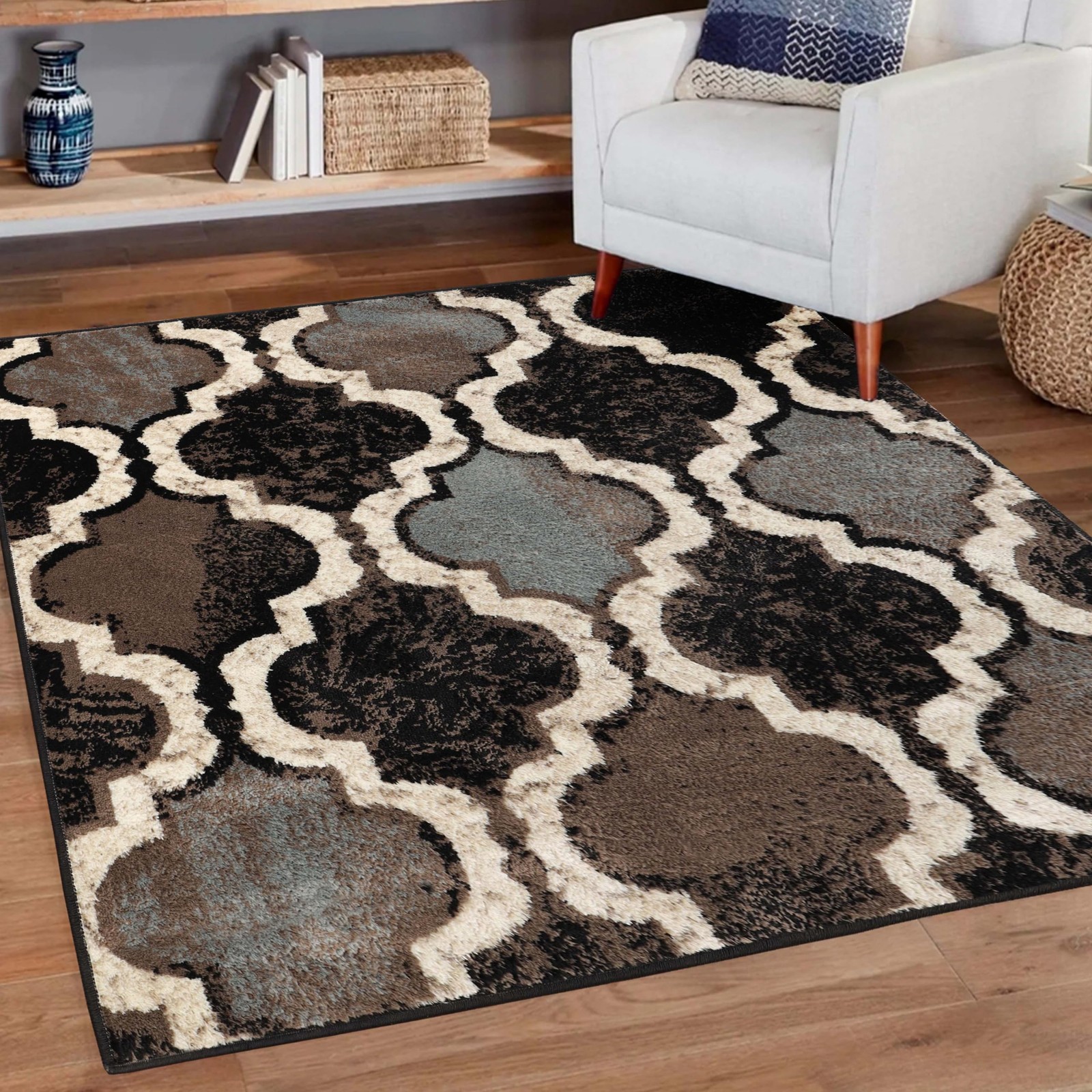 Indoor Area Rug, Jute Backing, Modern Plush Rugs for Hallway, Living, Dining ... gallery