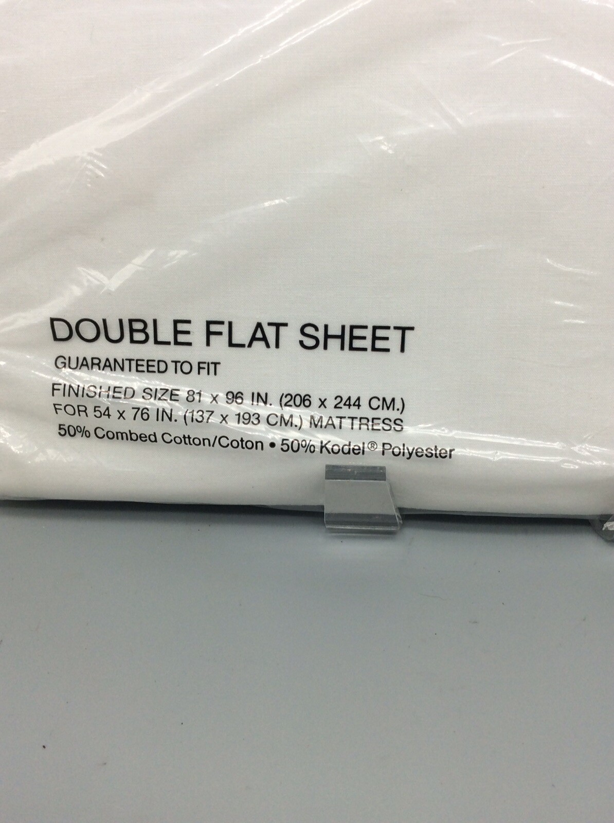 Double Flat Sheet Springs Color Ups White Percale 180 Cotton Blend USA 81x96 gallery