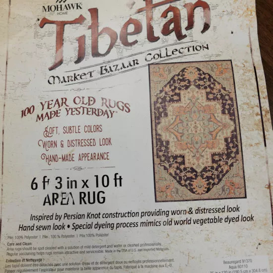 Mohawk Home Tibetan Market Bazaar Collection Rug In Aqua - 6ft 3in x 10ft gallery