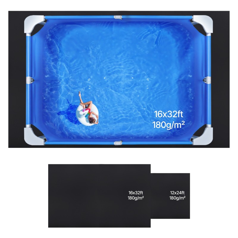16x32ft Rectangle Pool Liner Pad Heavy Duty Thick Pool Mat Prevent gallery