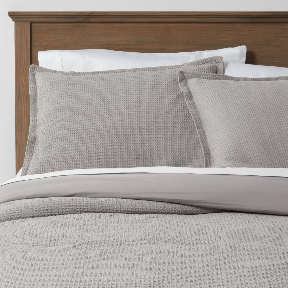 Washed Waffle Weave Comforter and Sham Set - Threshold gallery