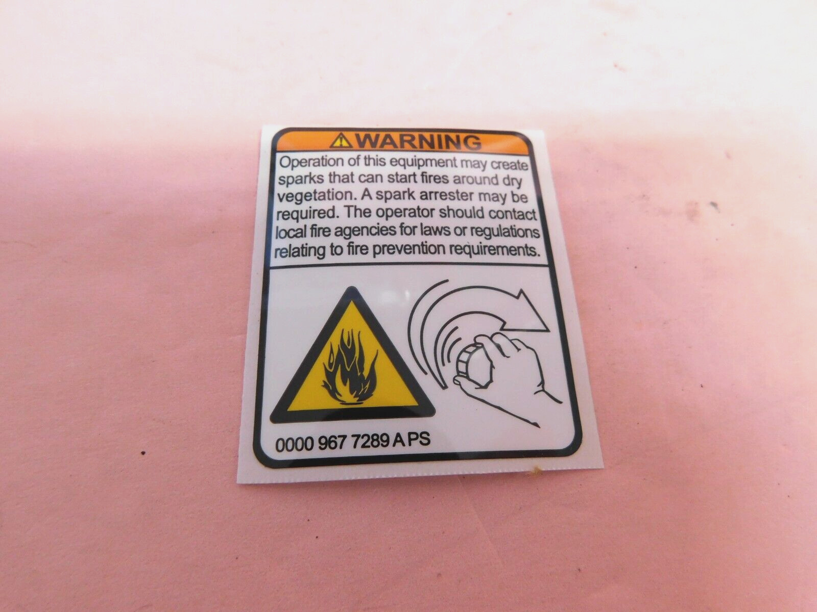 WARNING PICTOGRAM FILLER CAP STICKER DECAL # 0000 967 7289 CHAINSAW - DRAWER 39 gallery