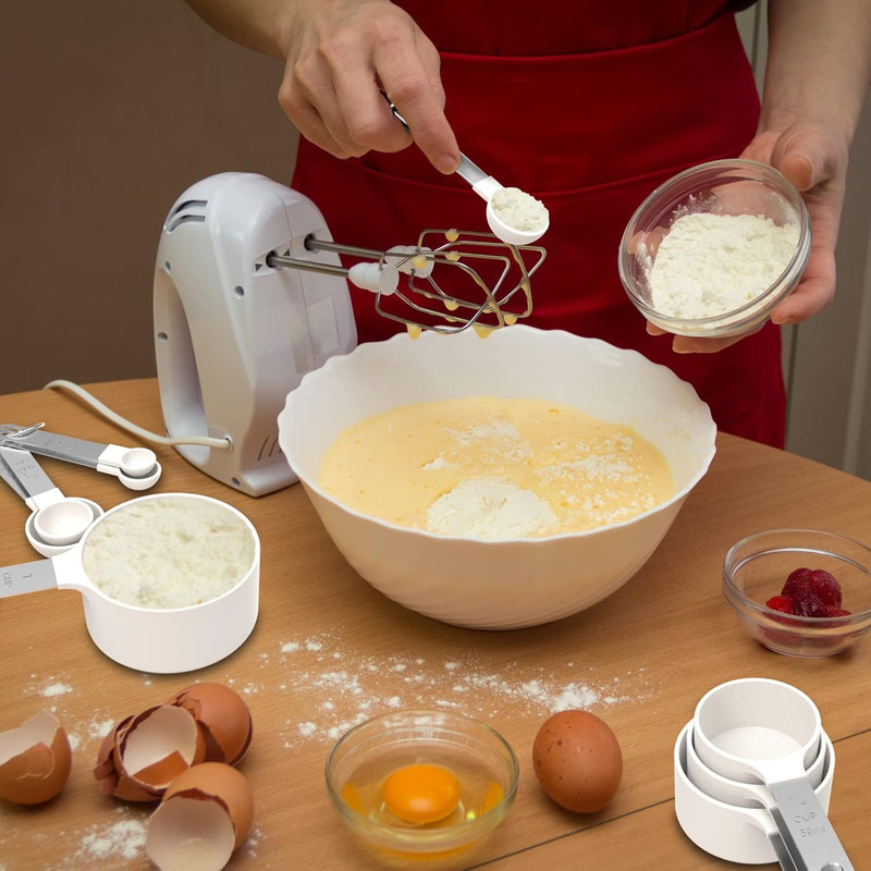 TILUCK Measuring Cups & Spoons Set, Stackable Cups and Spoons, Nesting Measure C gallery