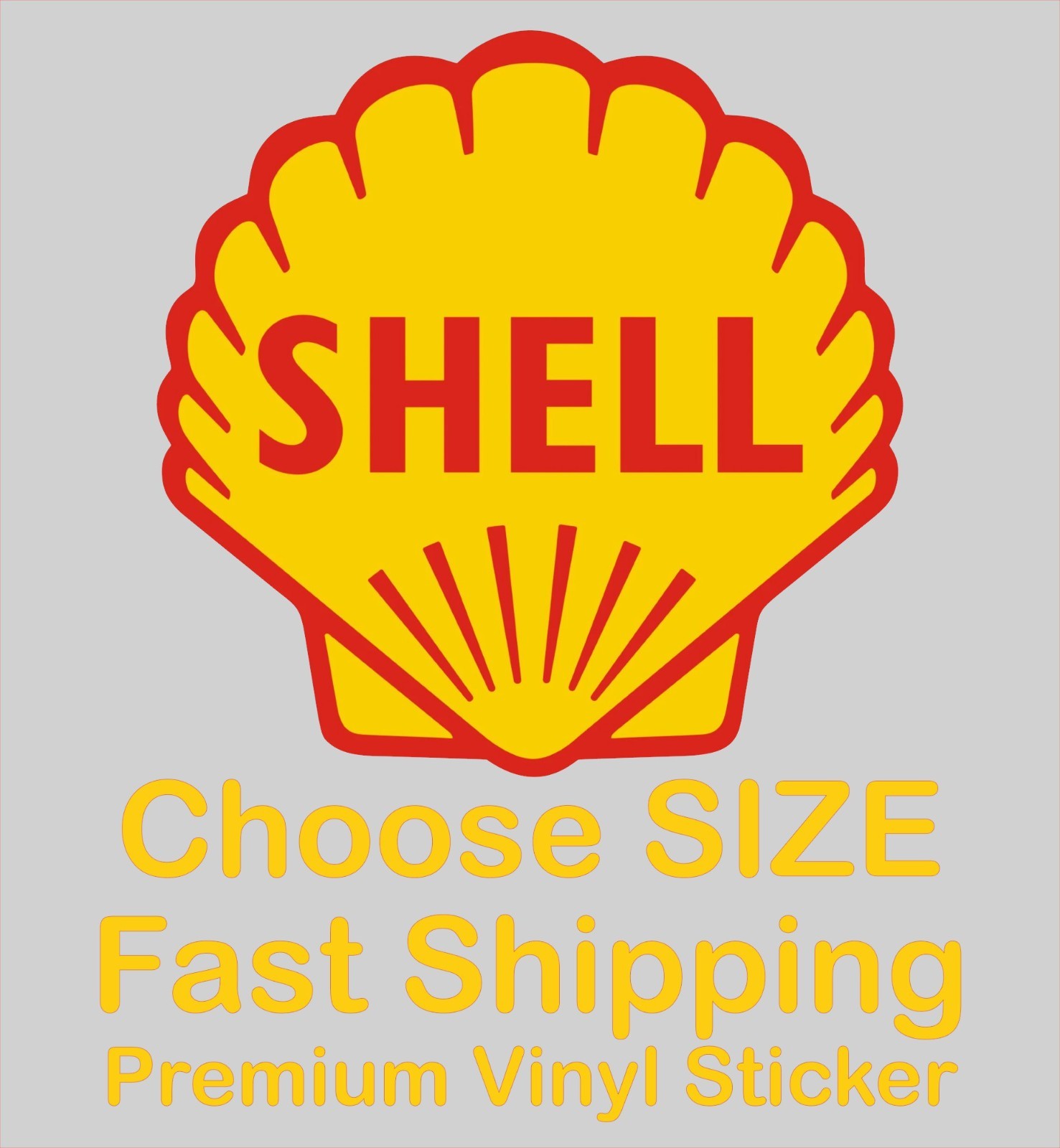 SHELL GASOLINE Premium Vinyl Sticker Decal --6 SIZES-- vintage oil gas racing gallery