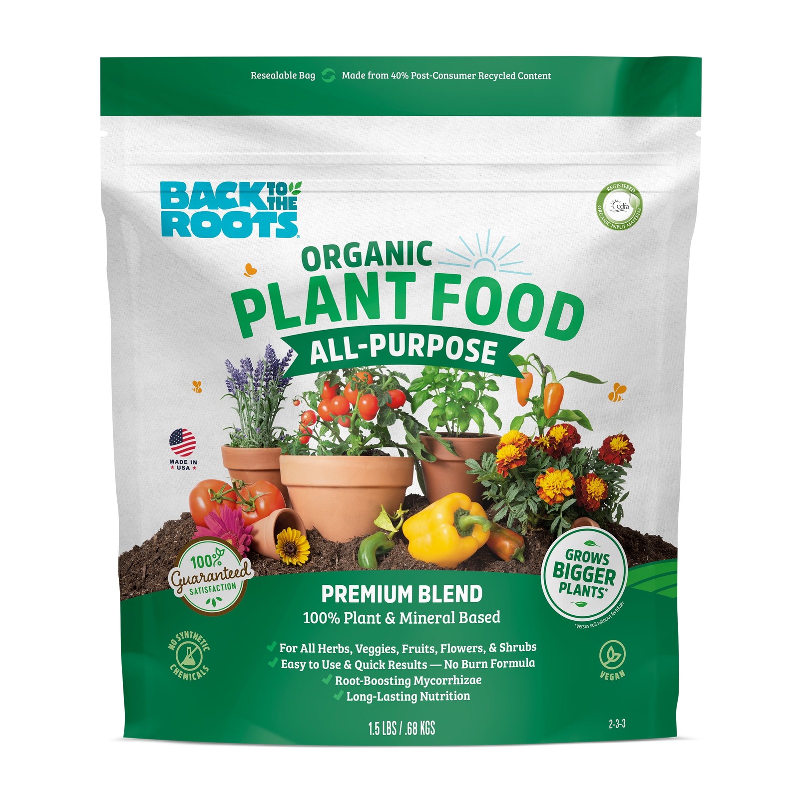 Organic Premium Blend All-Purpose Plant Food 1.5 lb Bag gallery