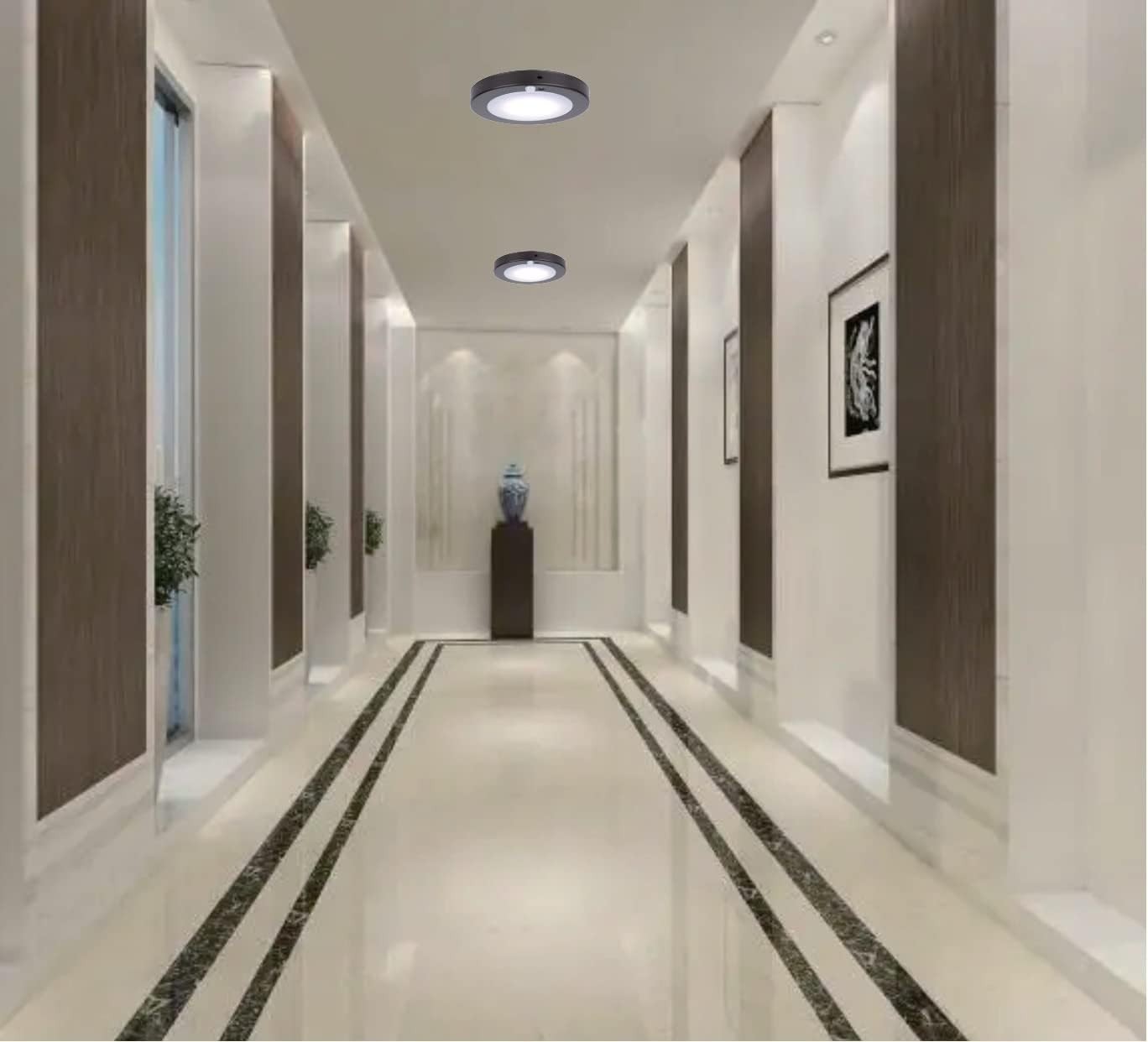 Flush Mount Motion Sensor LED Ceiling Light with Dusk to Dawn, On/Off Automatic gallery