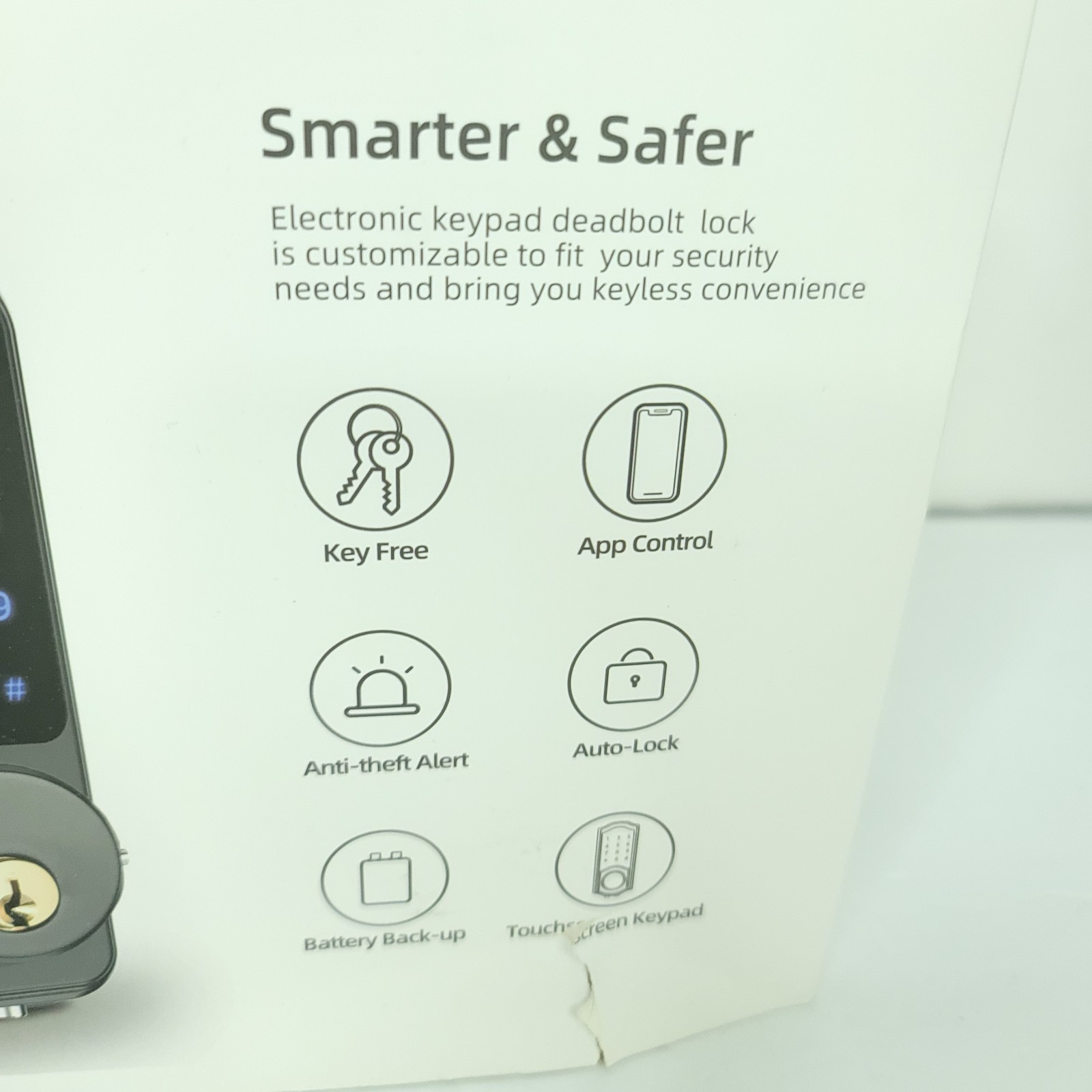Front Door Lock Set WiFi Keyless Entry Digital Keypad Smart Deadbolt Black NEW gallery