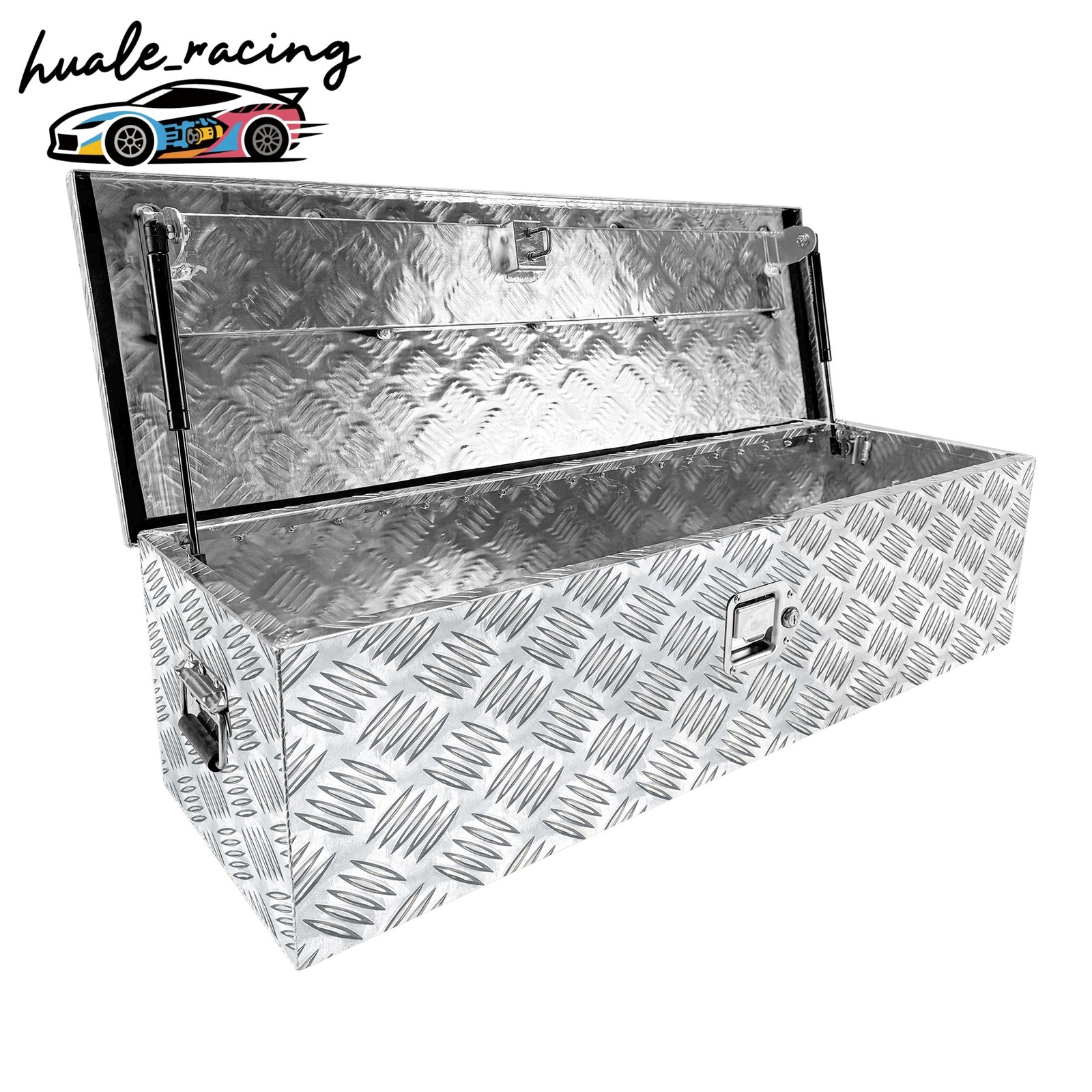 Sliver Aluminum Trailer Tool Box Heavy Duty Tool Storage Box 39"X13"X10" gallery
