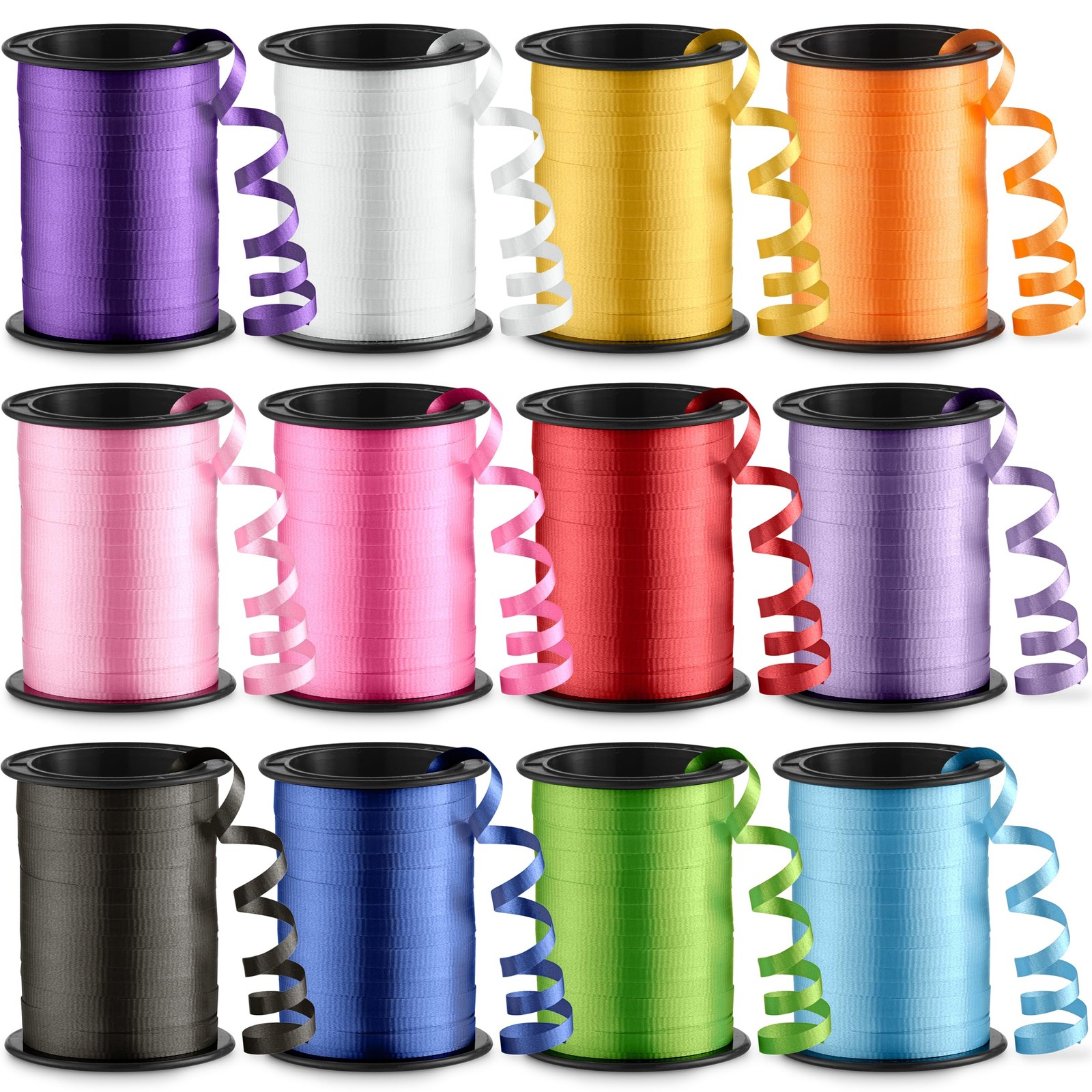 12-Rolls Curling Ribbon for Gift 3/16 Inches x 125 Feet Per Roll, multicolor gallery