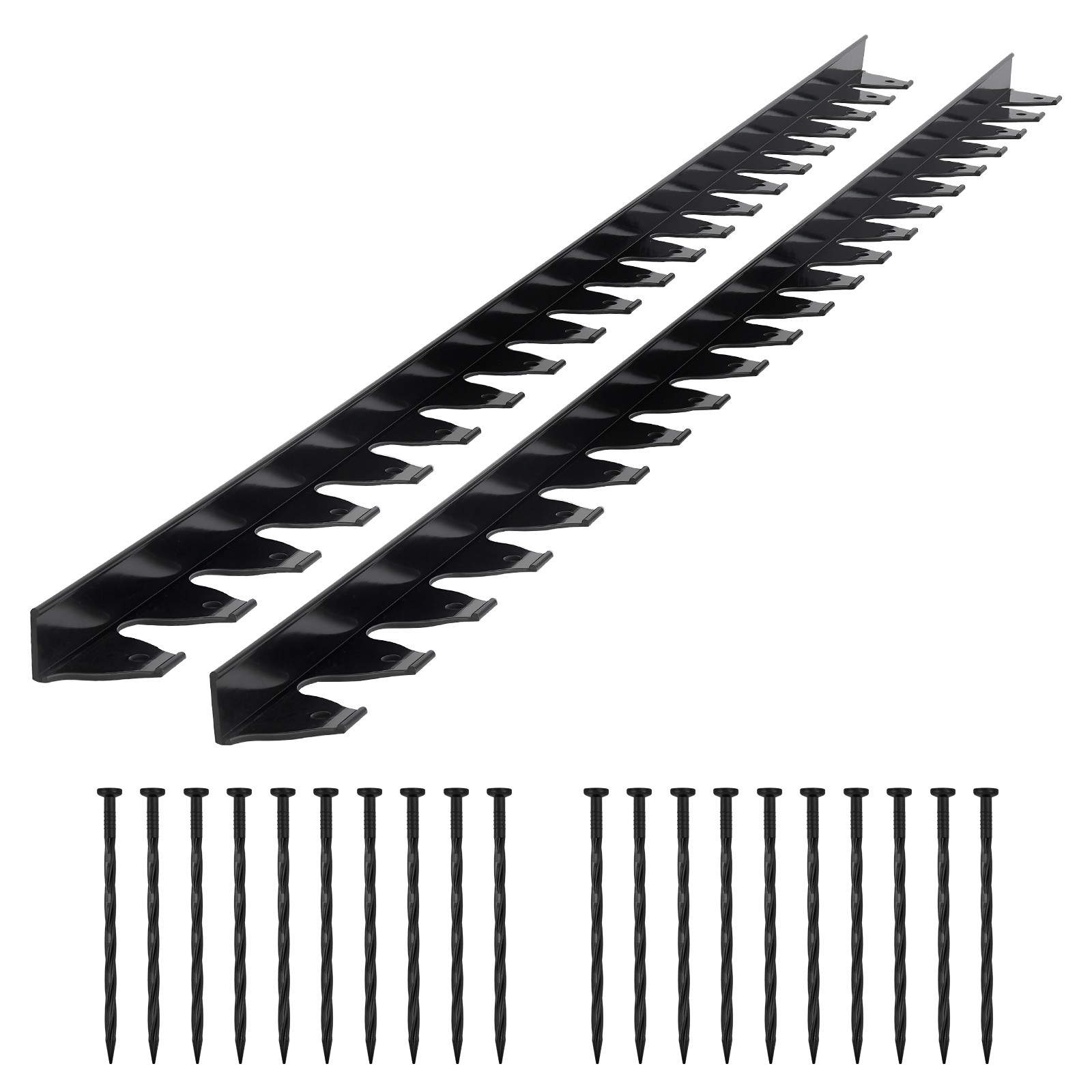 VEVOR Landscape Edging Border 10Pcs 6 ft x 1.6 in Plastic Garden Edging No Dig gallery