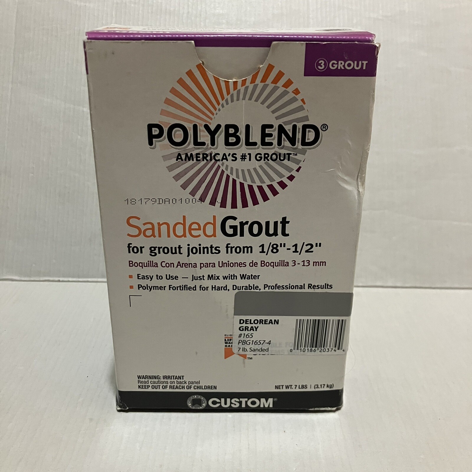 Polyblend sanded grout #165 Delorean Gray 7 Lbs gallery
