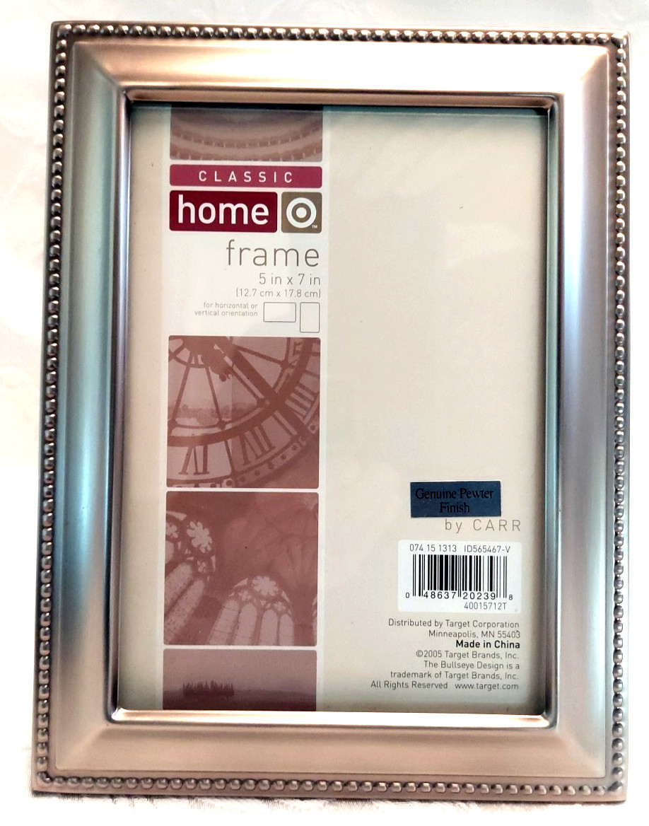 Target Classic Home Frame 5x7 Photo Genuine Pewter Finish Portrait or Landscape gallery