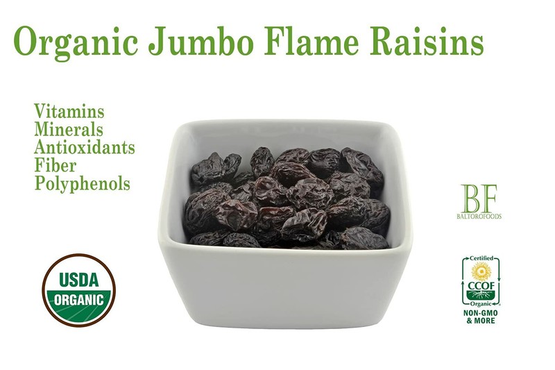 Organic Flame Raisins Seedless No added Sugar NoGMO Unsulfured Vegan Bulk gallery