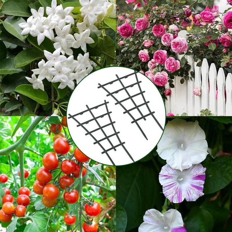 Compact Mini Trellis for Climbing Plants - 5.91"W x 10.24"H Stackable Design gallery
