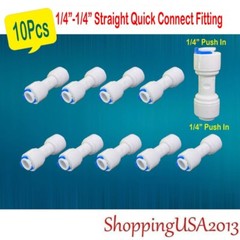 10X 1/4″-1/4″ Push In Straight Fitting Quick Connect Connector Connection