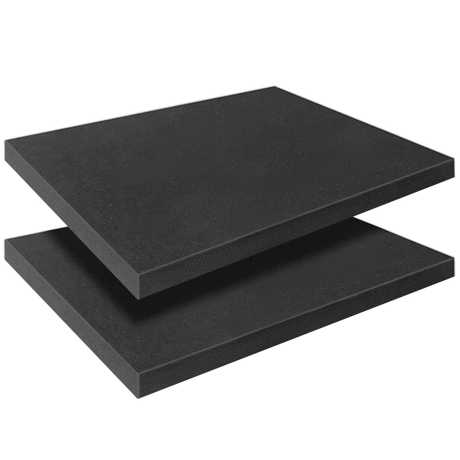 Black Polyurethane Foam Inserts for Cases, 2 Pcs 16 x 12 x 1 Inch, Cuttable P... gallery