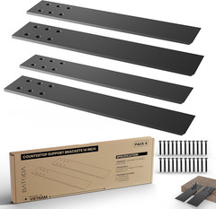 14″ Countertop Support Brackets (4 Pcs) for Granite – Heavy Duty L Shelf Bracket