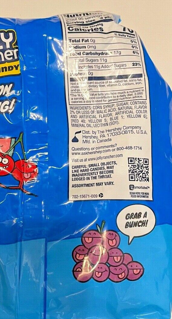 JOLLY RANCHERs Grape HARD CANDY 5 POUNDS LB FRESH Purple wedding party Fresh gallery