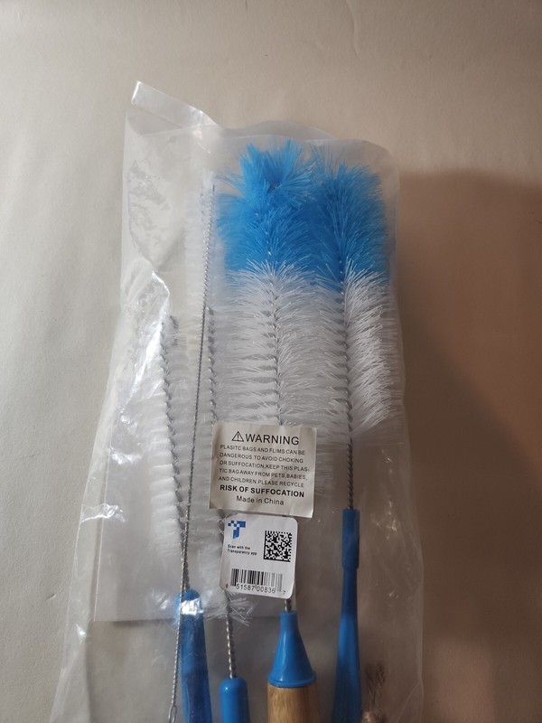 5pc Bottle Brush Cleaner Long Water Bottle & Straw Cleaning Brush Wire Scrub Set gallery