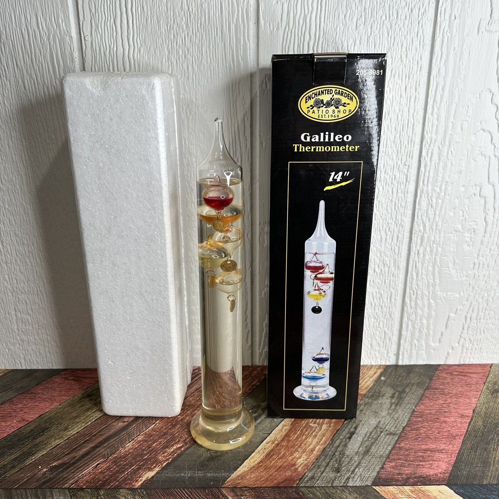GALILEO MIRACLE THERMOMETER 14 INCHES IN ORIGINAL BOX gallery