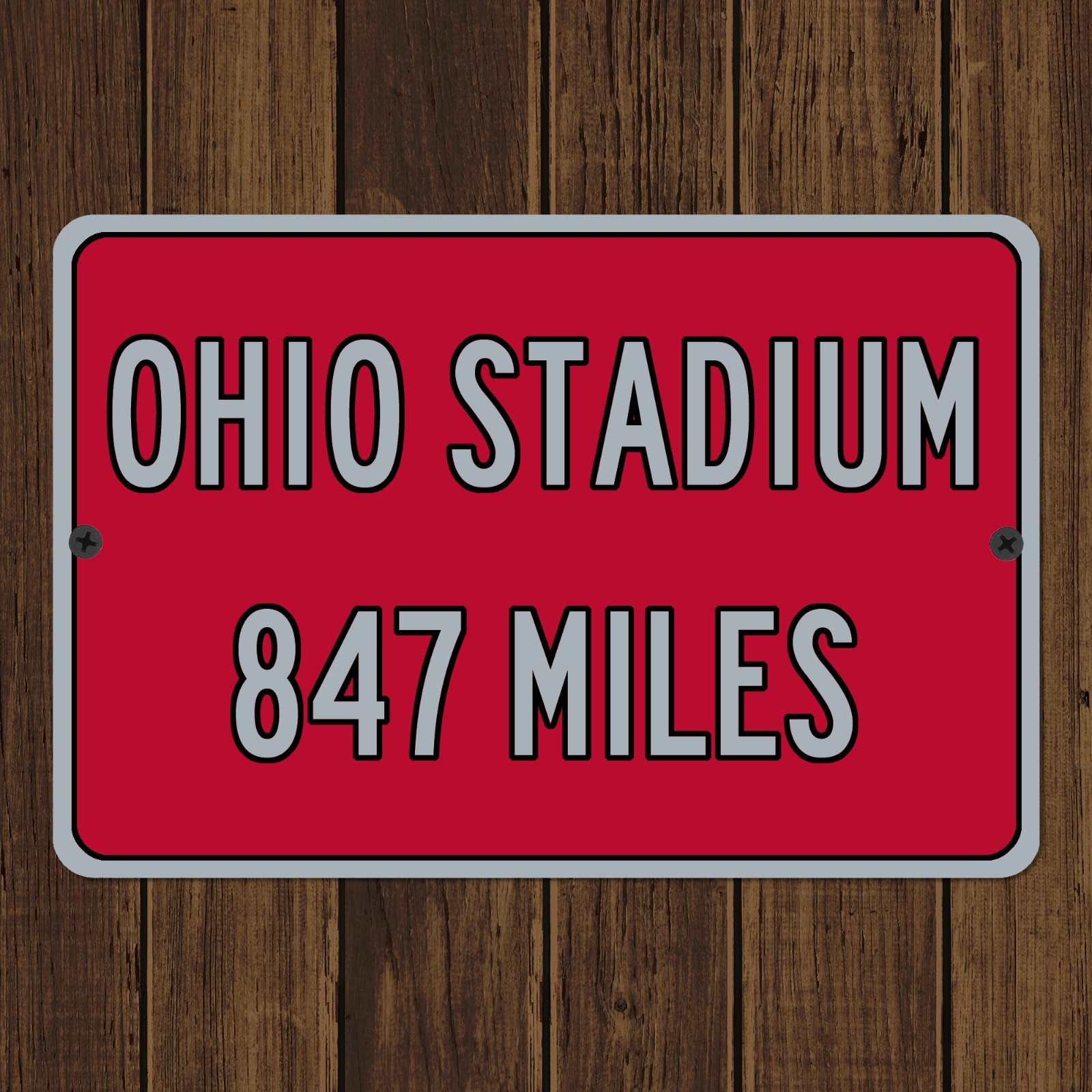 Ohio Stadium Custom Distance Sign Ohio State Buckeyes Fan Gift Mileage Sign gallery