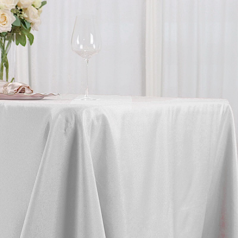 WHITE 72x120 RECTANGLE POLYESTER TABLECLOTH Wedding Party Catering Linens Dinner gallery