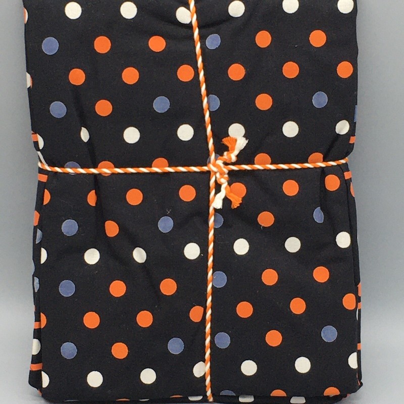 April Cornell Polka Dot 70" Round Tablecloth Orange Gray Black White Fall Decor gallery