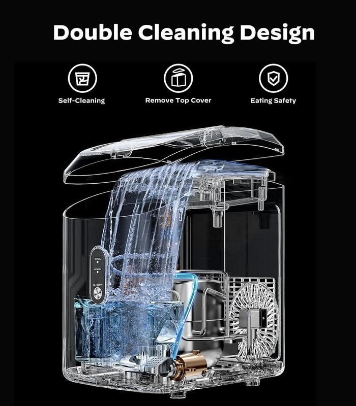 Nugget Ice Maker Countertop - 33Lbs/24H, Pebble Ice Maker Machine with Self-Clea gallery