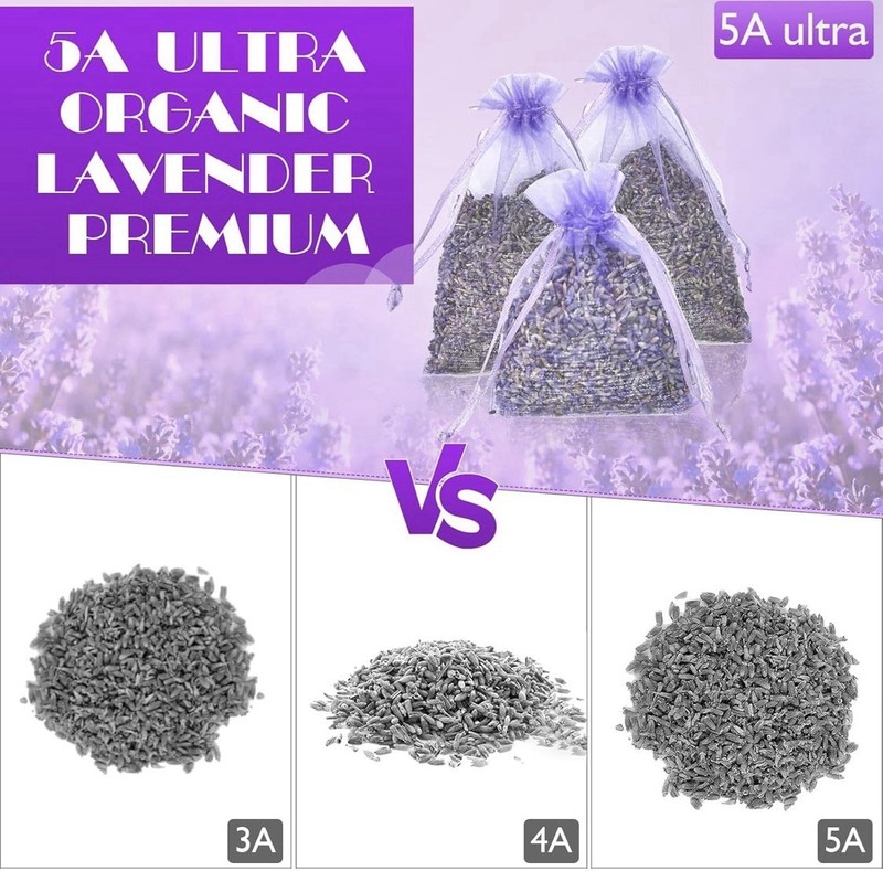 Ceshem 24 Pack Dried Lavender Flowers - DIY Sachet Bags Home Fragrance - New gallery