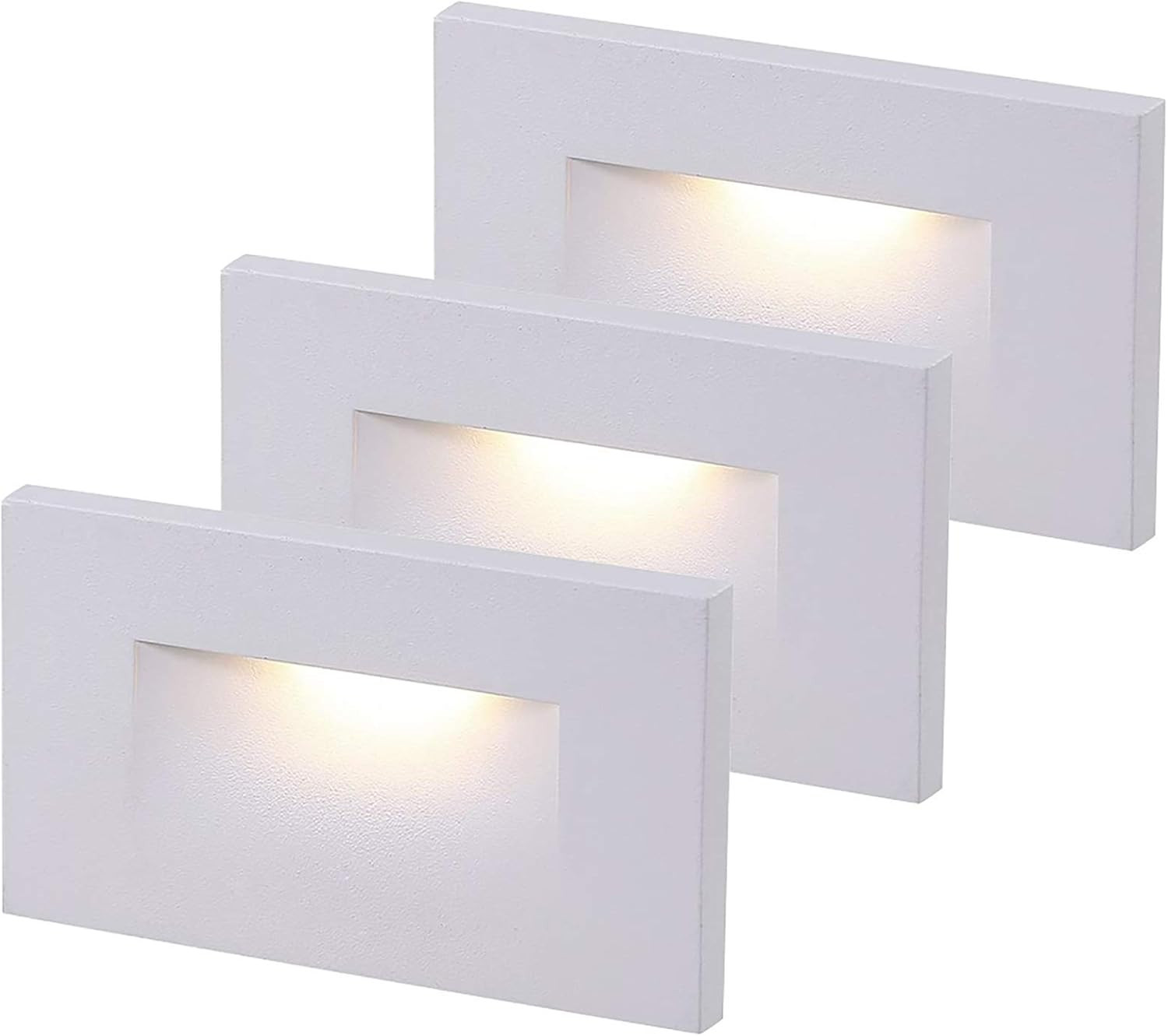 120V Dimmable LED Indoor Outdoor Step Light,3-Pack,3000K Warm White,Stair Light, gallery