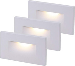 120V Dimmable LED Indoor Outdoor Step Light,3-Pack,3000K Warm White,Stair Light,