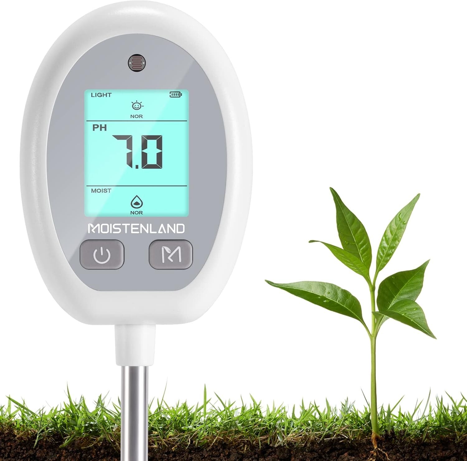 5-in-1 Soil pH Meter with Soil Light/Moisture/Temperature/pH/Nutrient Monitoring gallery