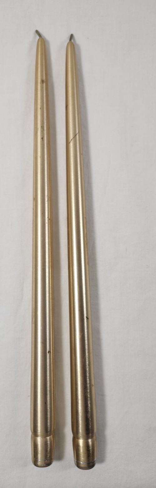 4 VTG Gold Butane Taper Candles 15" Polly-Gaz Odorless Smokeless Non-Drip Japan gallery