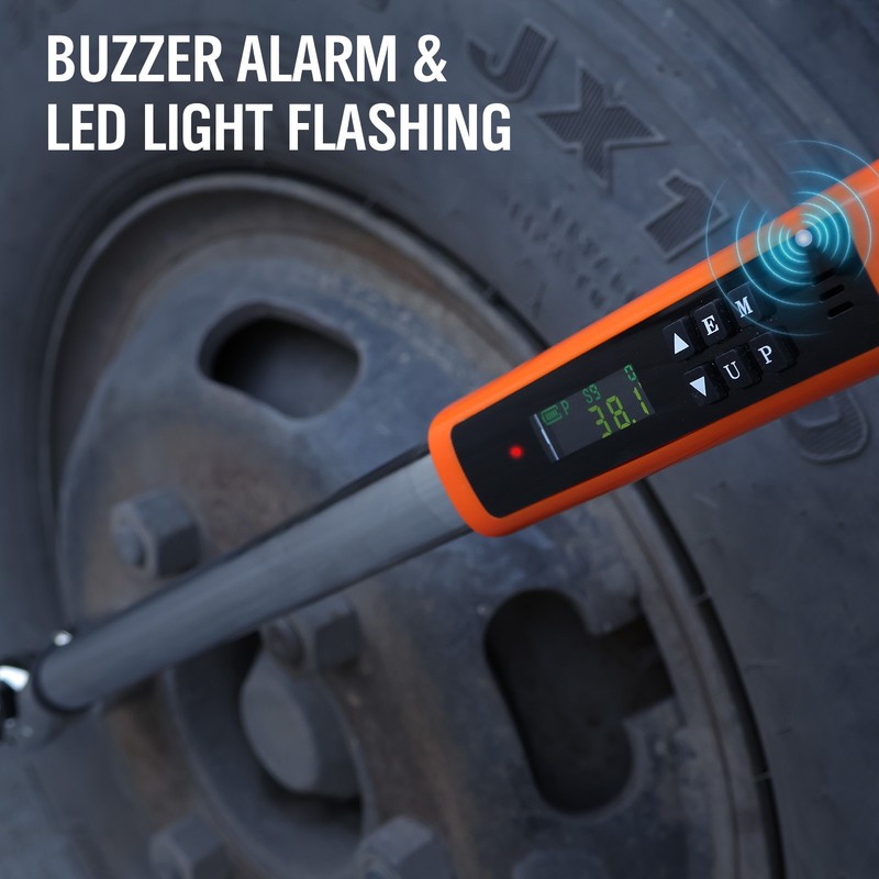 3PC Electronic Digital Torque Wrench Heavy Duty 25-250ft.lb / 17-340n.m Adapter gallery