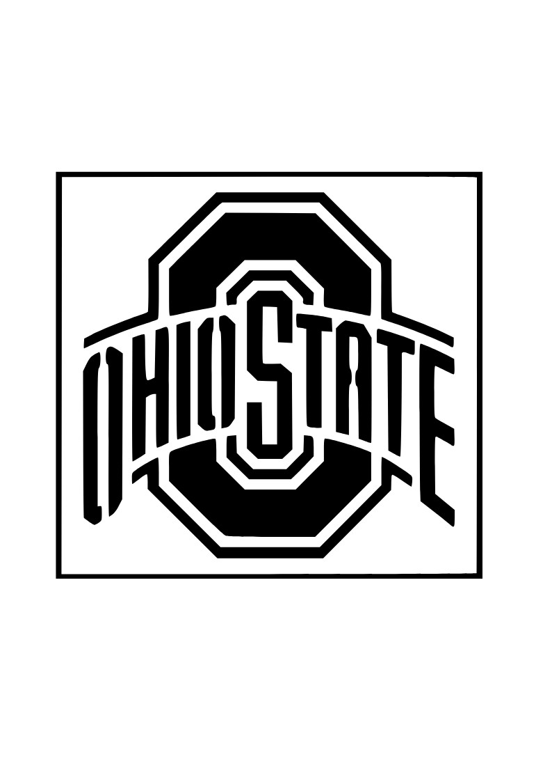 Stencil OHIO STATE BUCKEYES University Template Airbrush Paint Reusable 6"x6.5" gallery