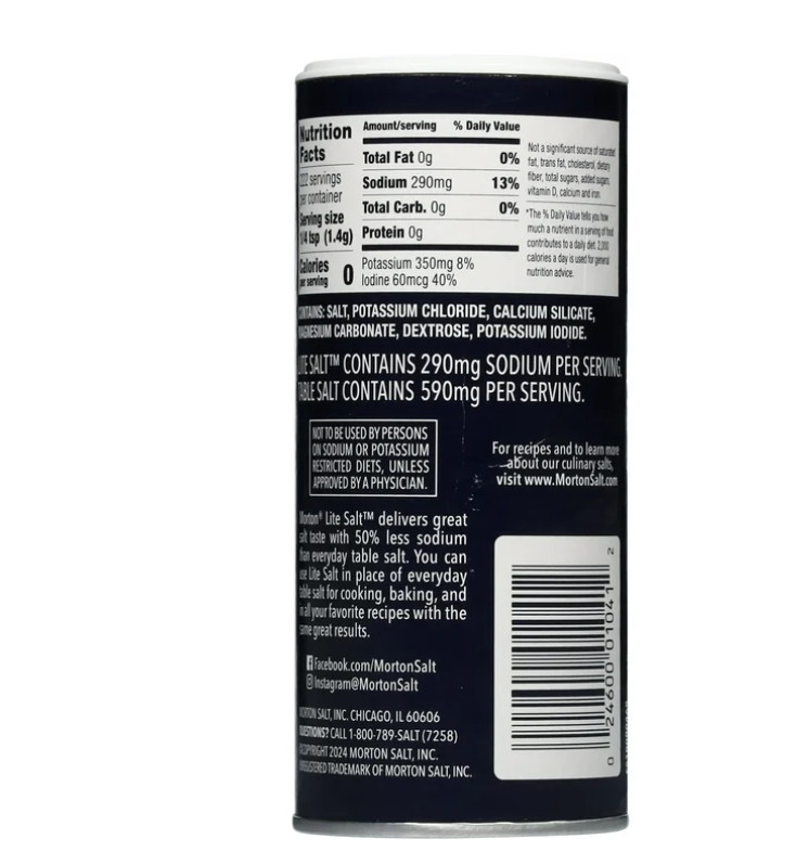(3 pack) Morton Lite Salt Low Sodium Salt Alternative 11 oz gallery