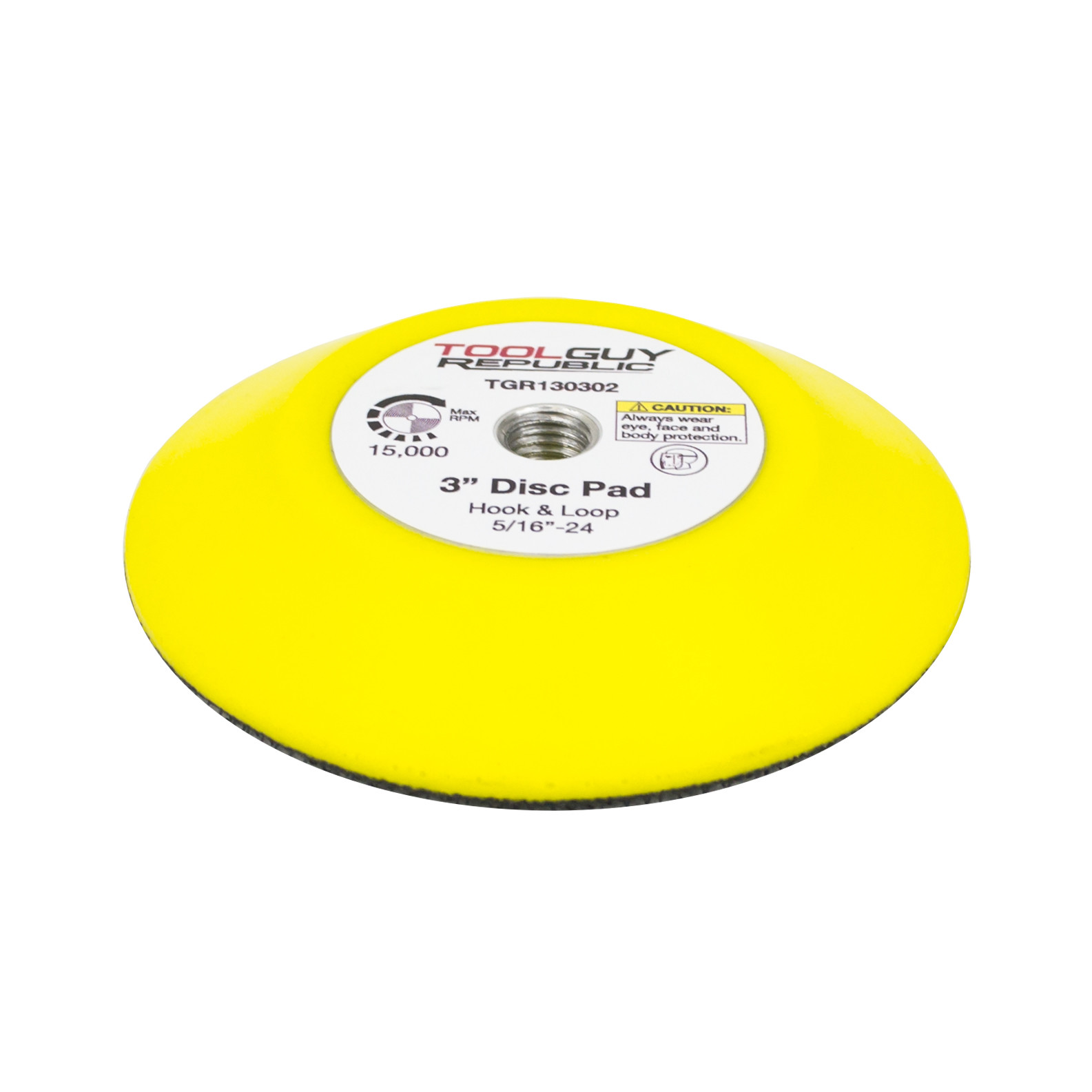 TGR 3" Hook and Loop Sanding Backup Pad 5/16-24 Female Thread gallery