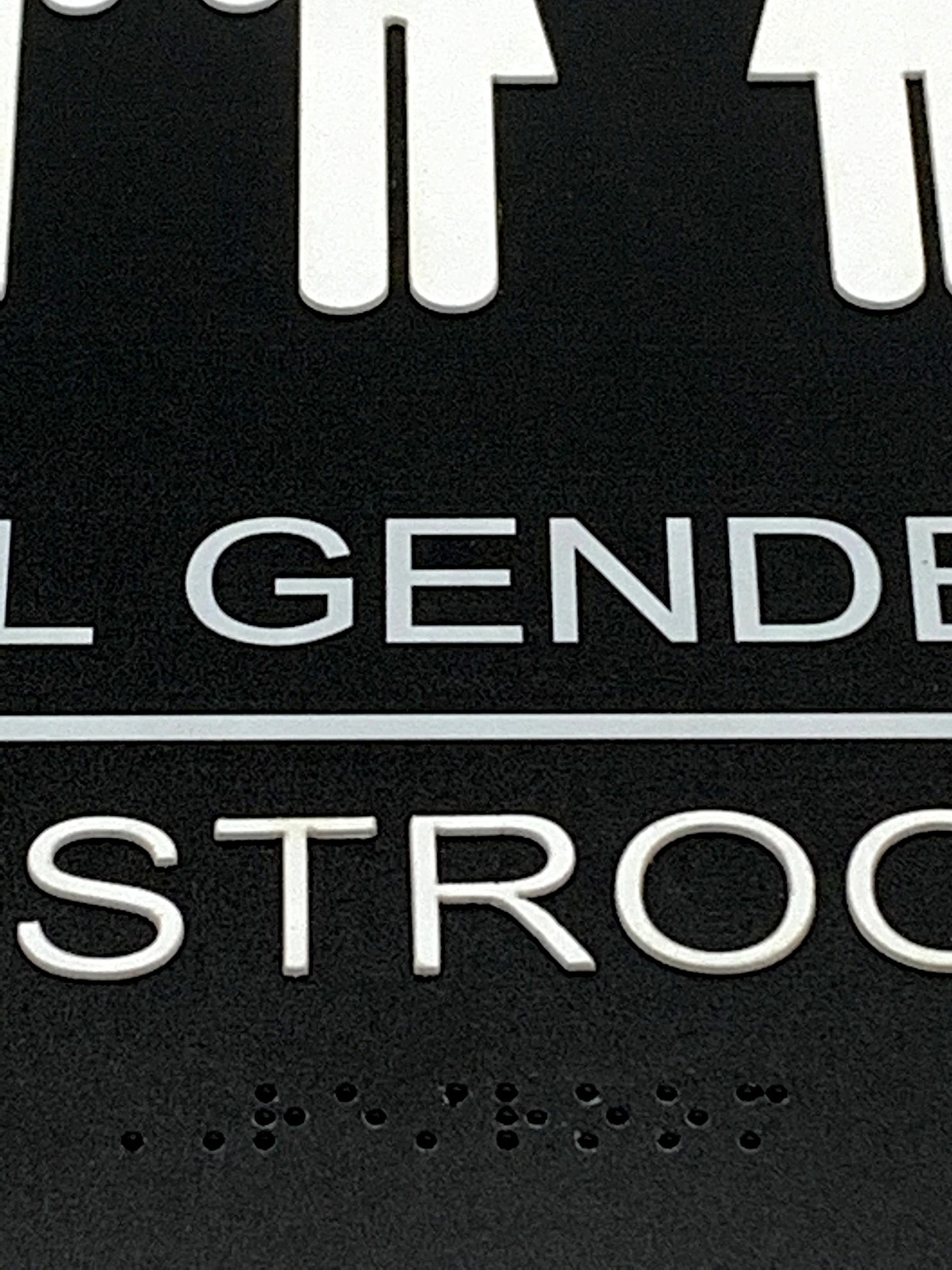 ADA Compliant “All Gender" Non Gender Specific Unisex Restroom / Bathroom Sign gallery