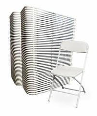 EventStable TitanPRO Wedding Party Folding Plastic Chair With No Arms 100 Pack