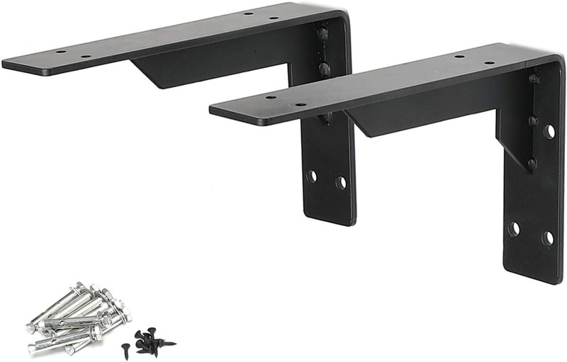Countertop Support Brackets Heavy Duty, 12" x 6" Max Load 330 lb 5 mm Thick Iron gallery