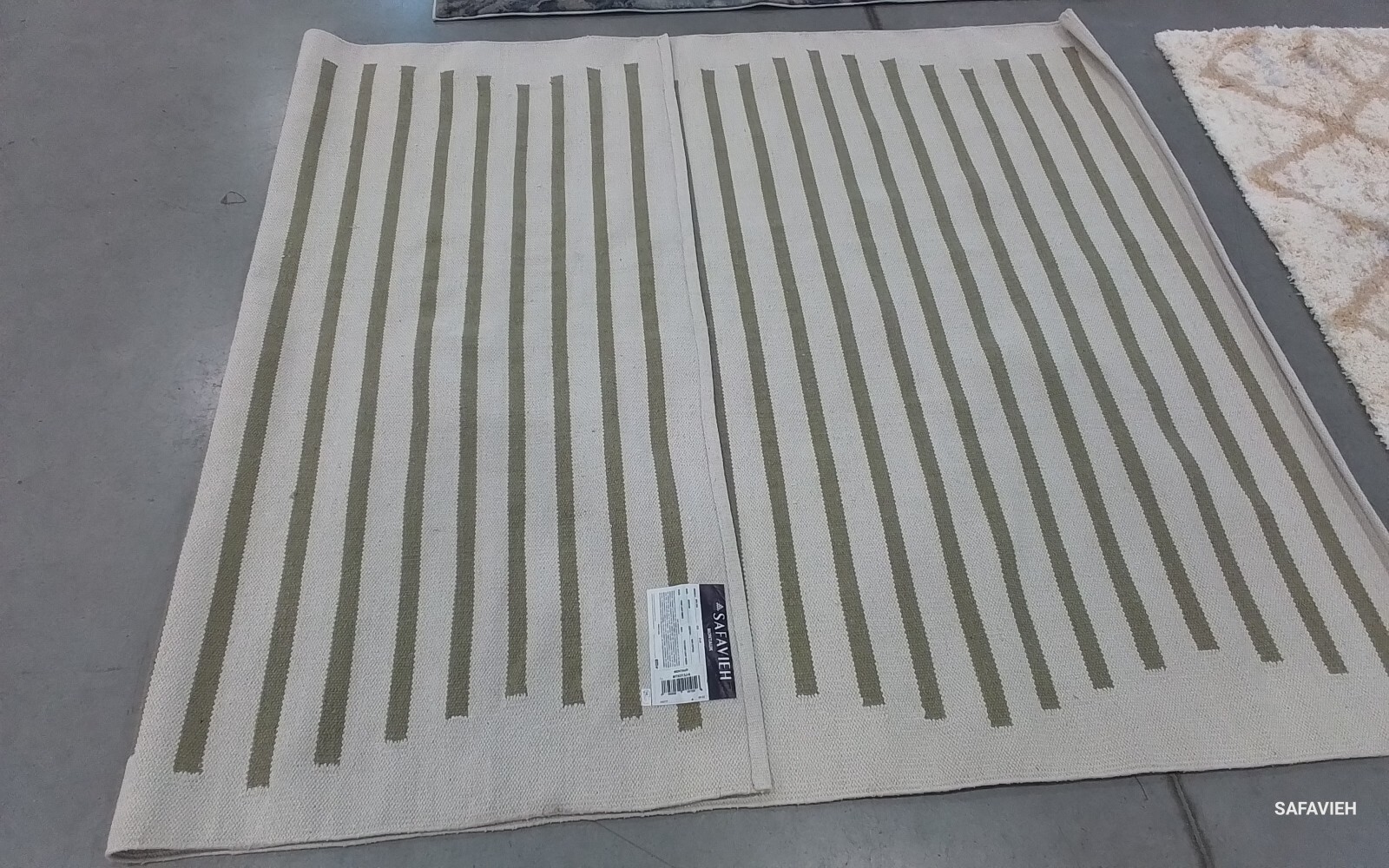 IVORY / LIGHT GREEN 6'-0" x 9'-0" Damaged Rug Reduced Price 1172772196 MTK313J-6 gallery