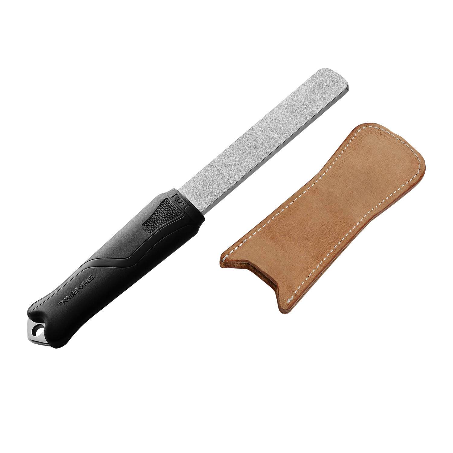 Dual-Grit Diamond Sharpening Stone with Leather Strop, Tool Sharpener for Sharpe gallery