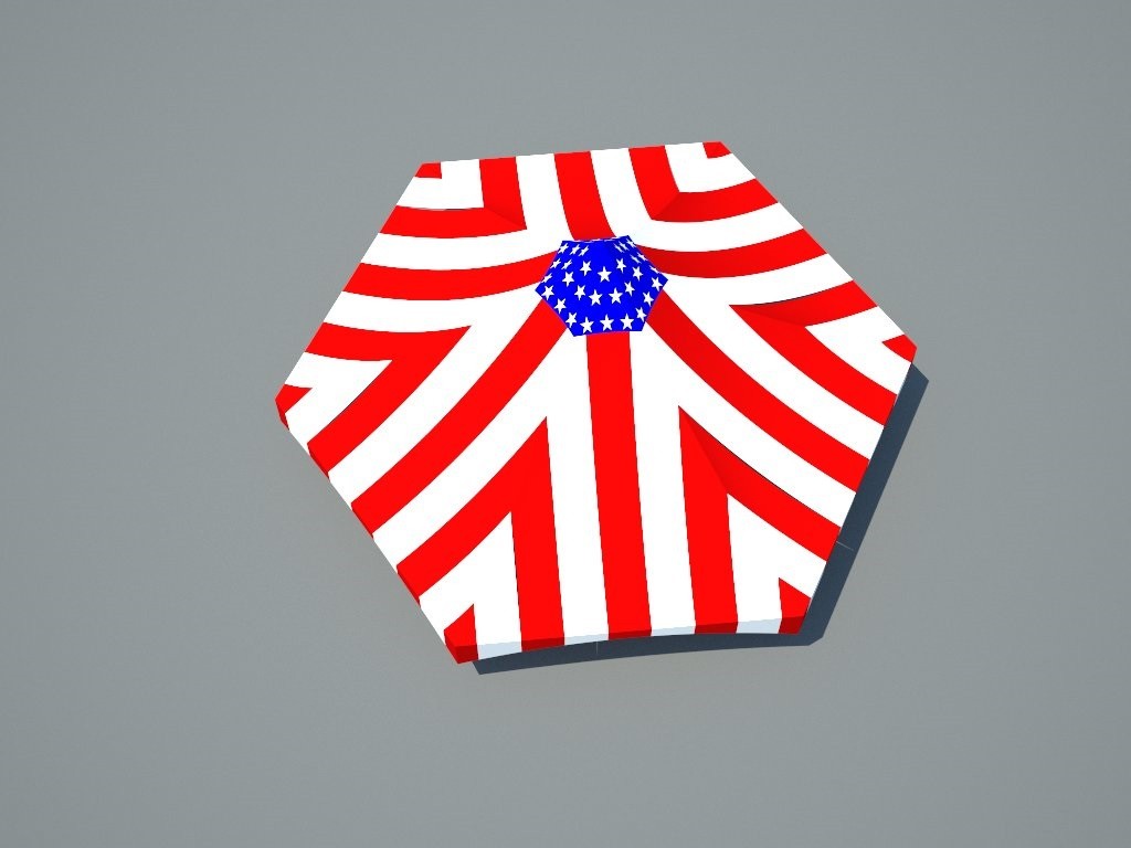 40ft Replacement Canopy Top Red White Blue Cover For Hexagon High Peak Tent Used gallery