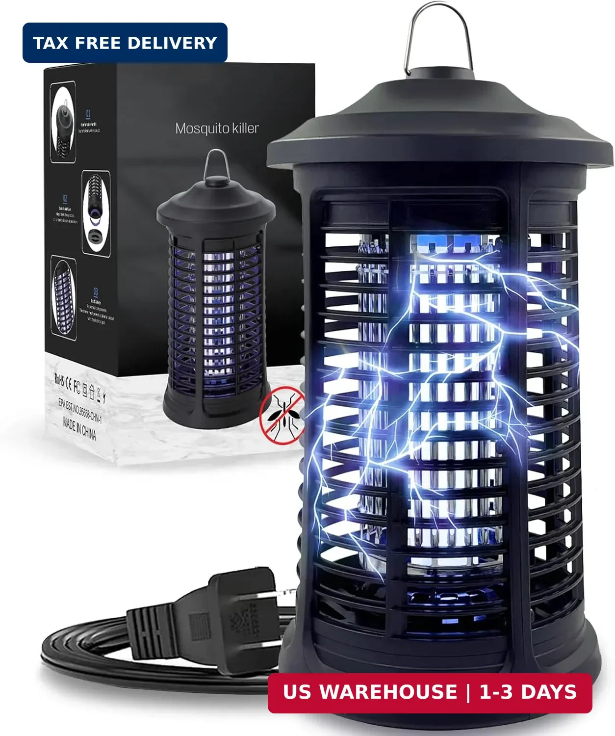 Electric Bug Zapper Indoor/Outdoor, 4200V High Powered Mosquito Zappers Killer, gallery