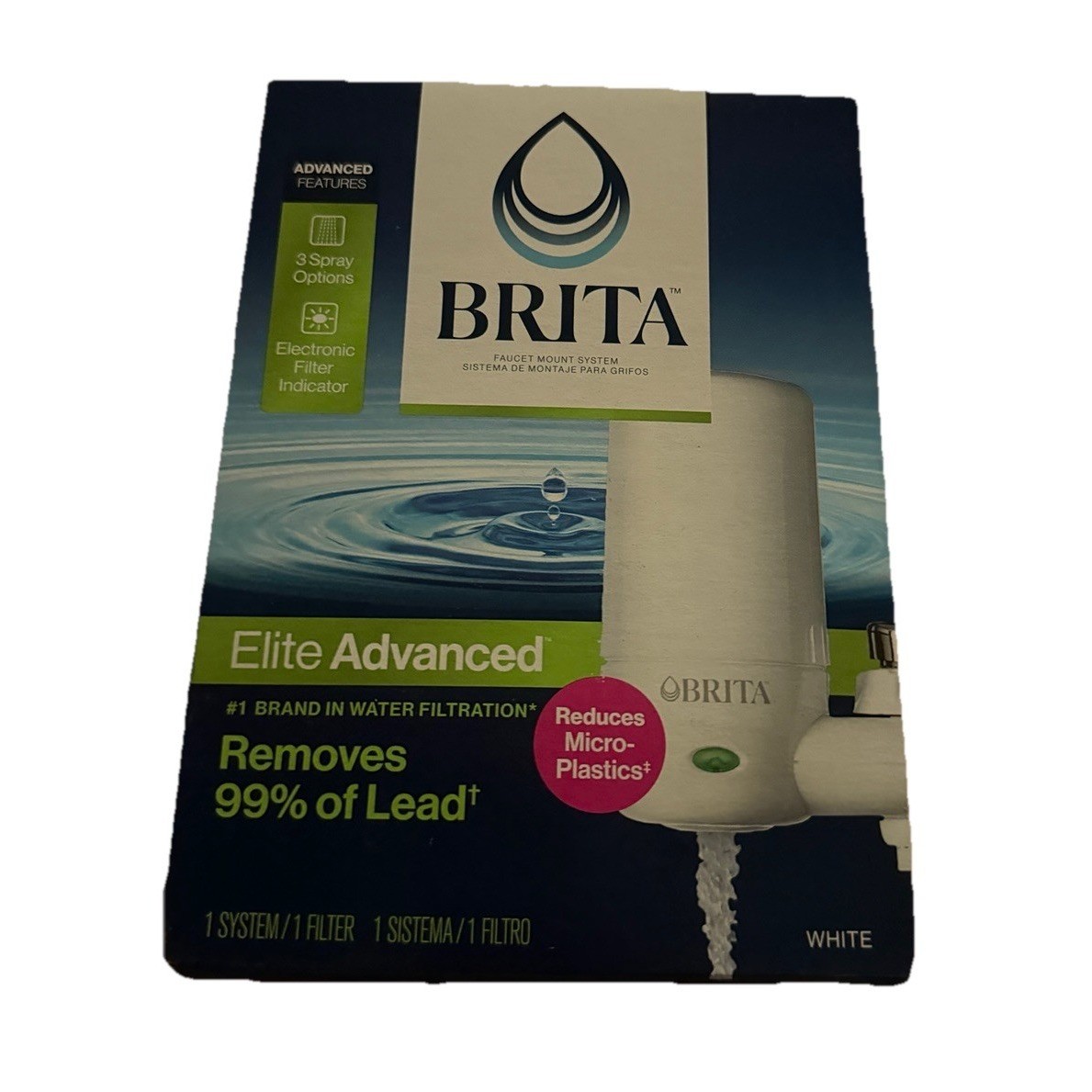 Brita Elite 35214 Basic Tap Water Faucet Filtration System - White gallery
