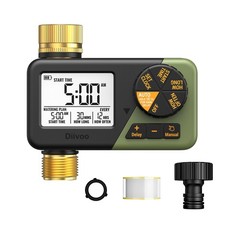 Diivoo IP66 Waterproof Brass Hose Timer, Programmable Sprinkler Timer with La…