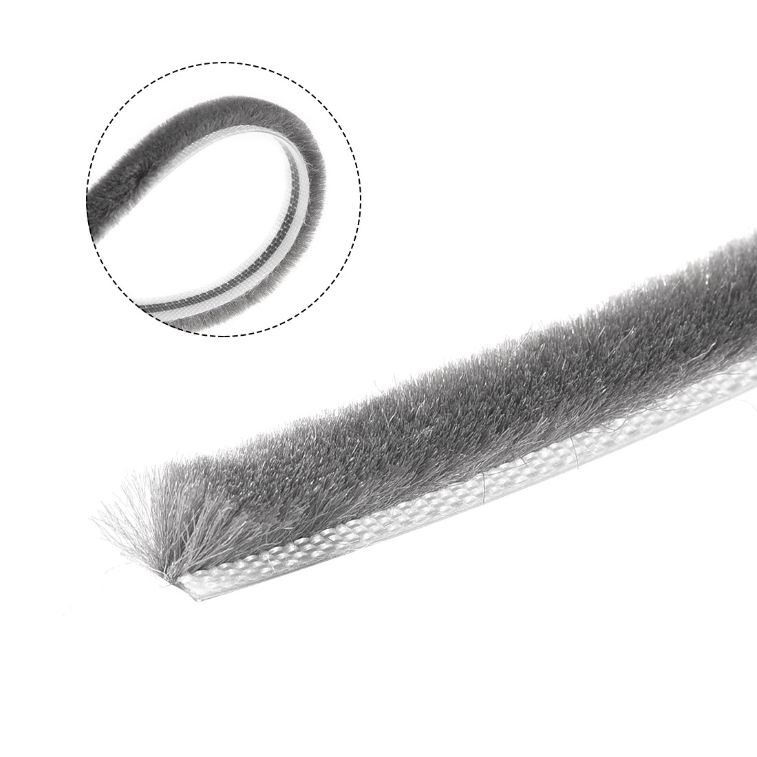 Brush Weather Stripping, 10M/32.8Ft Card-Slot Brush for Door Window, 7x6mm/WxH gallery