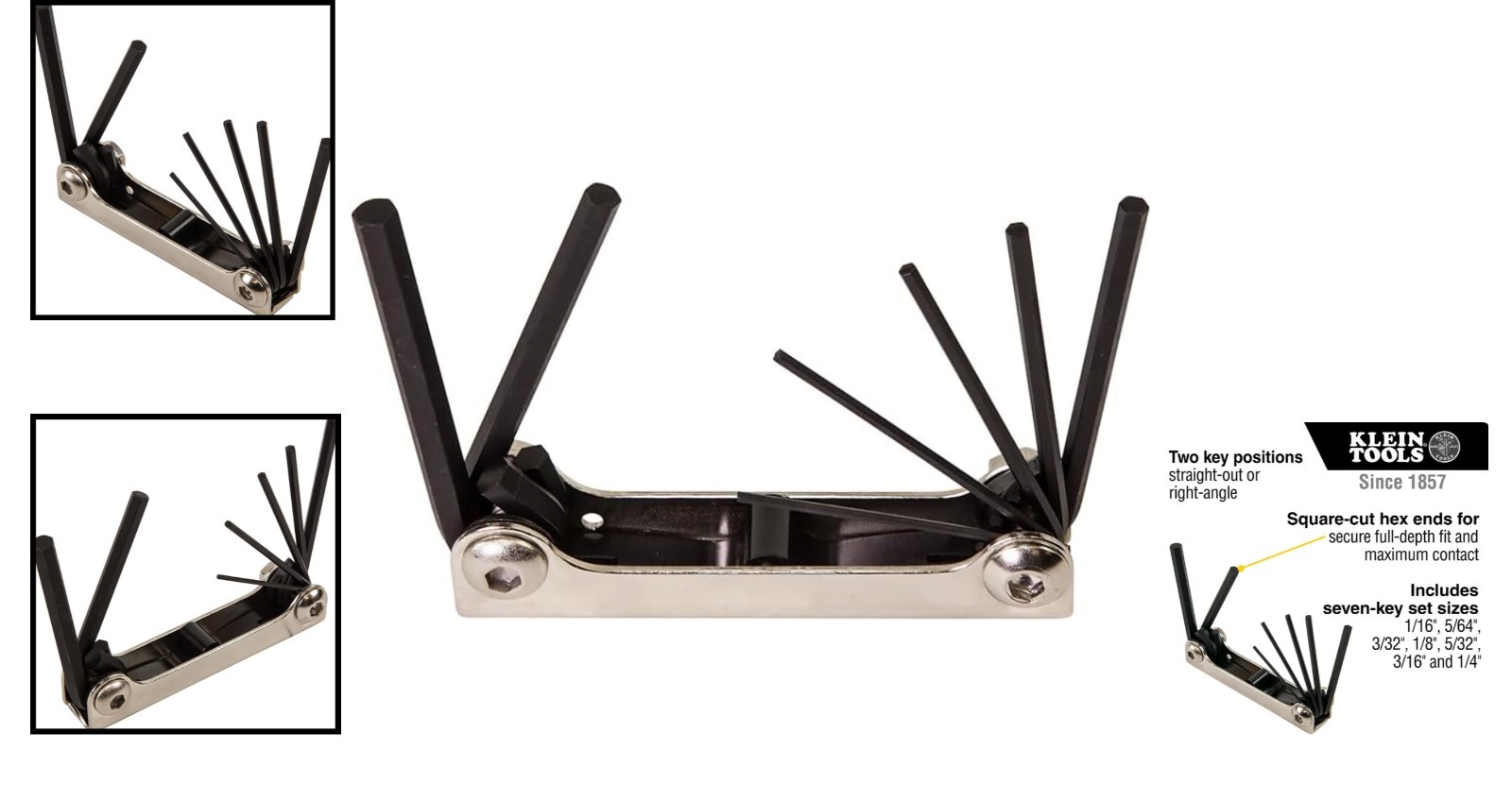 Klein 70582 Folding Hex Key Set: 7 Metric Sizes for Ultimate Convenience gallery