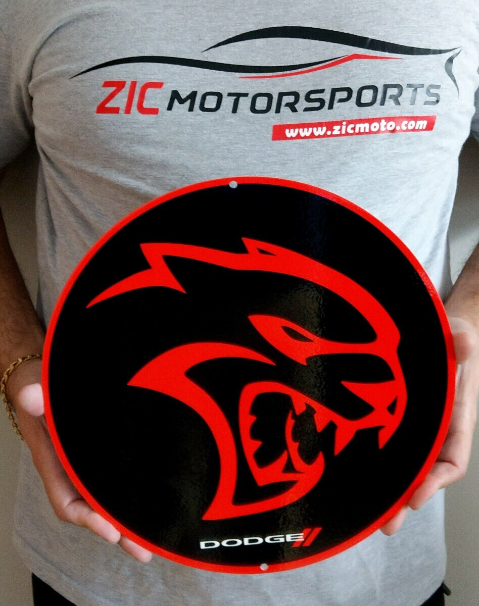 Dodge Hellcat Black and Red Steel Sign gallery